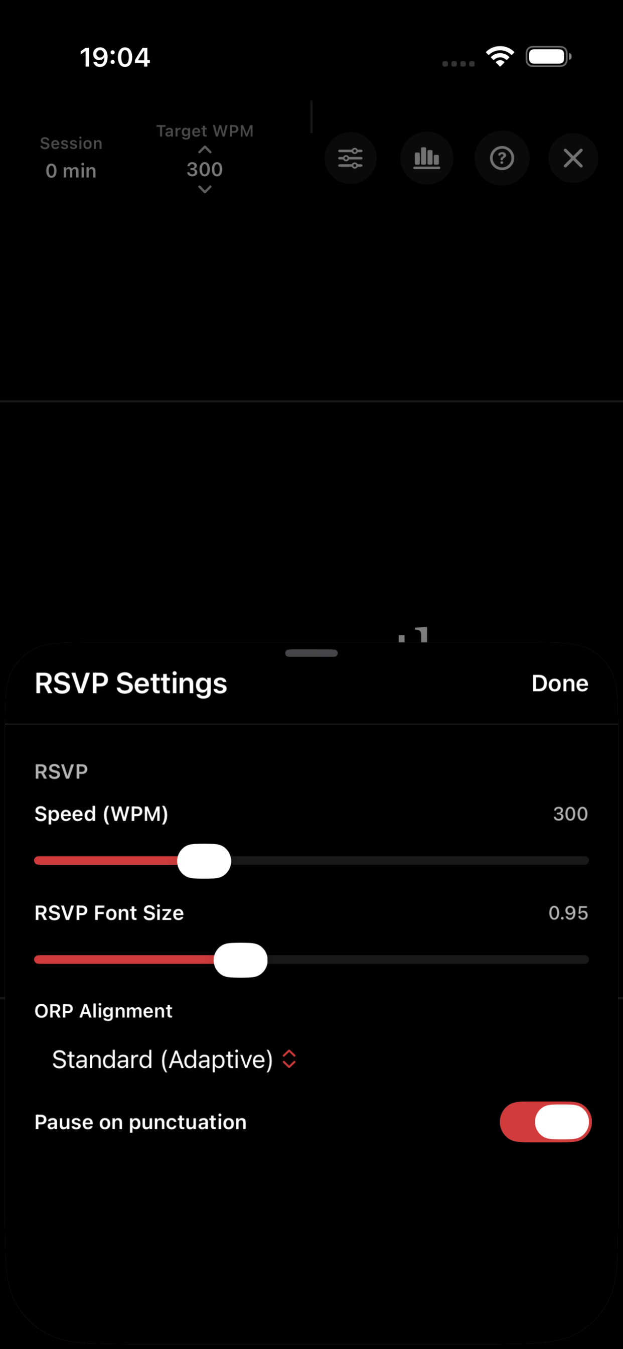Pagerunner reading progress